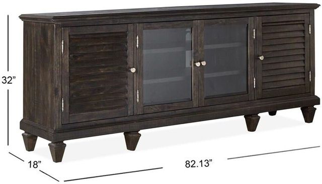 Magnussen® Home Calistoga Weathered Charcoal Large Console 3