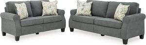 Signature Design by Ashley® Alessio 2-Piece Charcoal Sofa Set