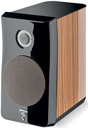 Focal® Kanta 6.5" Deep Black and Walnut High Gloss Bookshelf Speaker 1