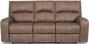 Flexsteel® Nirvana Saddle Power Reclining Sofa with Power Headrests