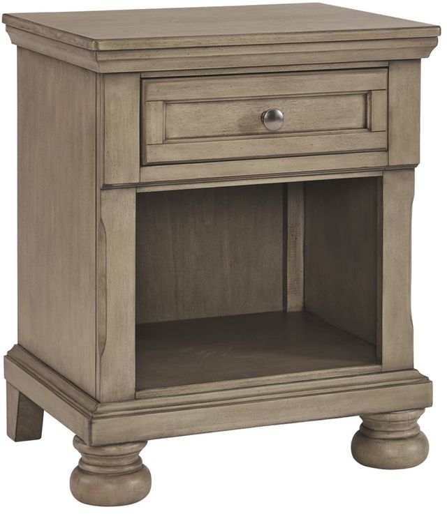Signature Design by Ashley® Lettner Light Gray Nightstand-0