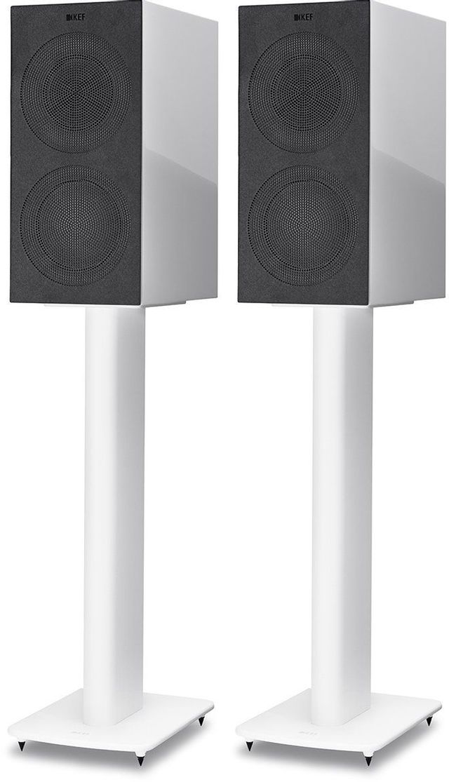 KEF R Series 6.5" White Gloss Bookshelf Speaker Pair 1