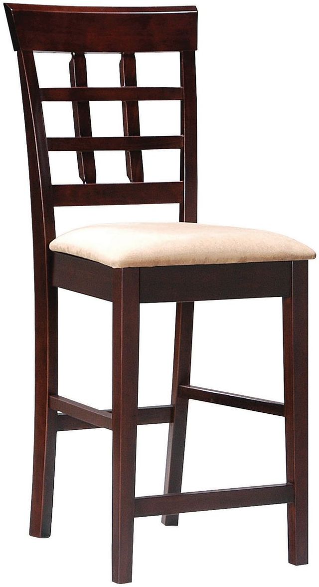 Coaster® Gabriel Set of 2 Cappuccino And Tan Upholstered Counter Height Stools-0