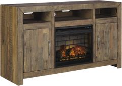 Signature Design by Ashley® Sommerford Brown 62" TV Stand with Electric Fireplace