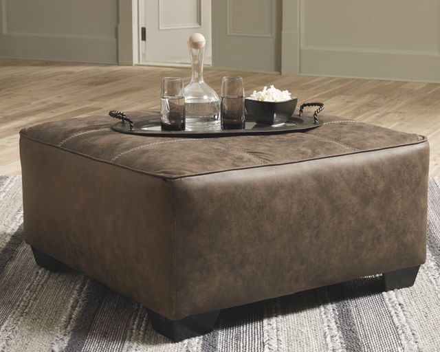 Benchcraft® Abalone Chocolate Oversized Accent Ottoman-2