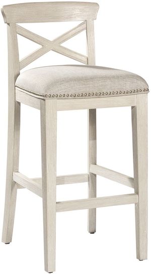 Hillsdale Furniture Bayview 2-Piece White Wirebrush Counter Stools