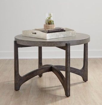 Liberty Rustic Brown Round Cocktail Table 6