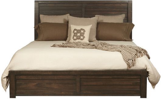 Samuel Lawrence Furniture Ruff Hewn Wood Queen Bed Plus Dresser, Mirror and Nightstand-1