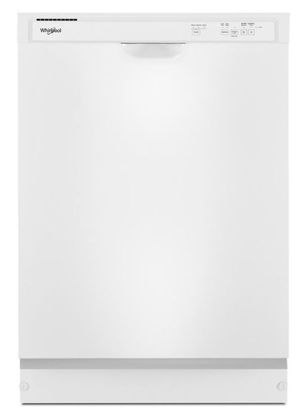 Whirlpool® 24" White Front Control Built In Dishwasher