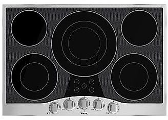 Viking® Professional Series 36" Stainless Steel/Black Glass Electric Cooktop-RVEC3365BSB