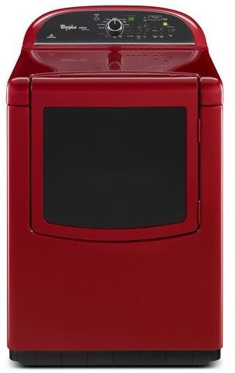 Whirlpool® Cabrio® Platinum HE Gas Dryer-Cranberry Red