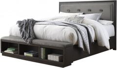 Signature Design by Ashley® Hyndell Dark Brown Queen Upholstered Storage Bed