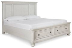 Signature Design by Ashley® Robbinsdale Antique White King Storage Panel Bed