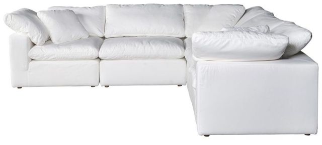 Moe's Home Collection Clay Classic L Cream Livesmart Modular Sectional 1