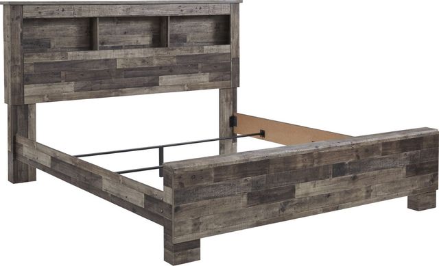 Benchcraft® Derekson Multi Gray Queen Panel Bed with Storage 15