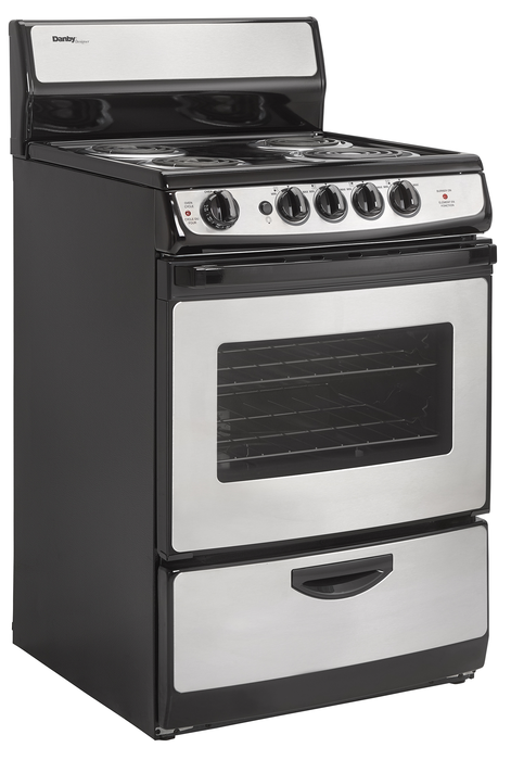 Danby® 24" Freestanding Electric Range-Black and Stainless Steel 1