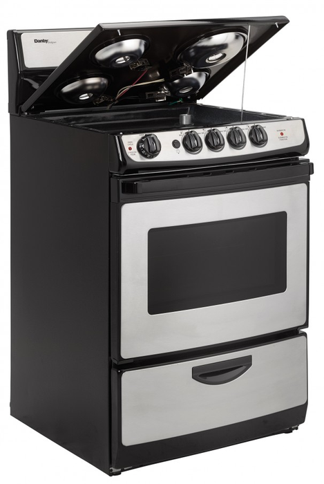 Danby® 24" Freestanding Electric Range-Black and Stainless Steel 5