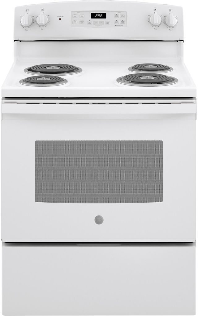 GE® 30" Free Standing Electric Range-White- Close Out