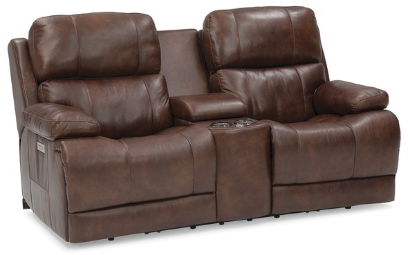 Palliser® Furniture Kenaston Brown Power Reclining Loveseat with Power Headrest and Lumbar
