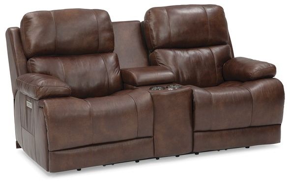 Palliser® Furniture Kenaston Brown Power Reclining Loveseat with Power Headrest and Lumbar 0