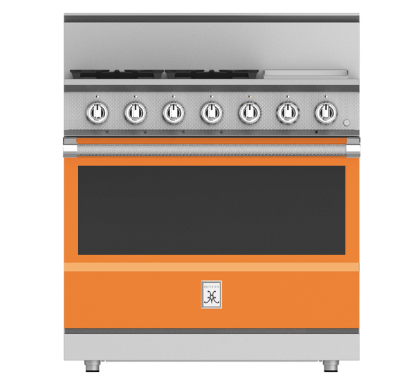Hestan KRG Series 36" Steeletto Pro Style Liquid Propane Gas Range with 12" Griddle 48