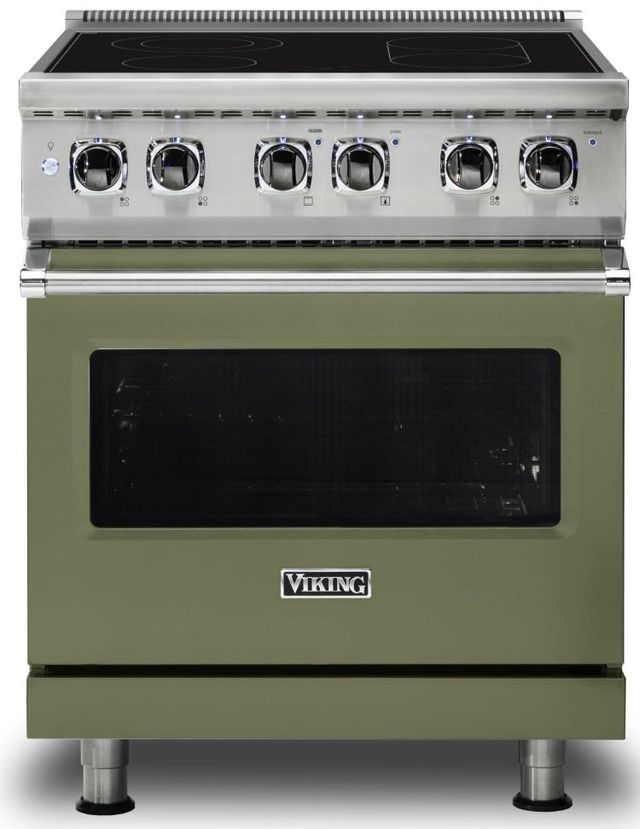 Viking® 5 Series 30" Cypress Green Slide In Electric Range