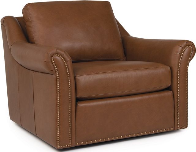 Smith Brothers Design Your Way 9000 Series Brown Leather Swivel Chair