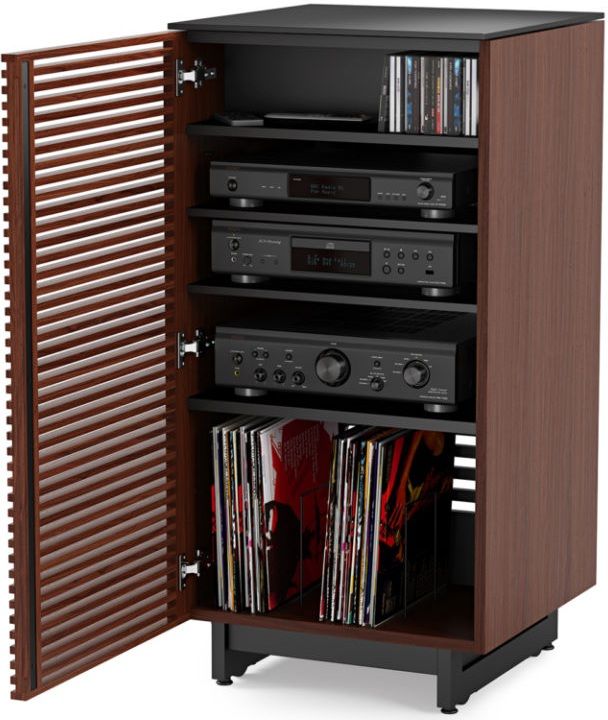 BDI Corridor® Chocolate Stained Walnut Audio Tower 3