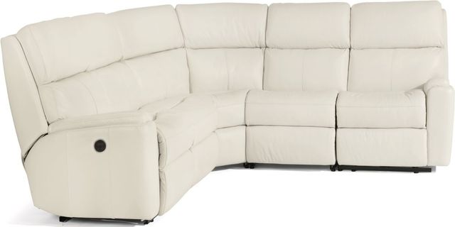 Flexsteel® Rio White Reclining Sectional-0