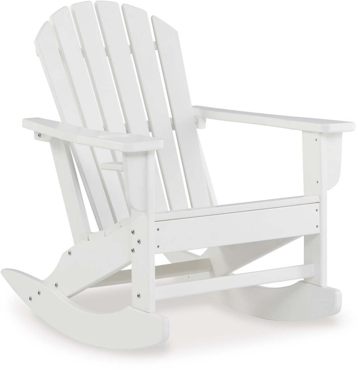 White outdoor rocking online bench