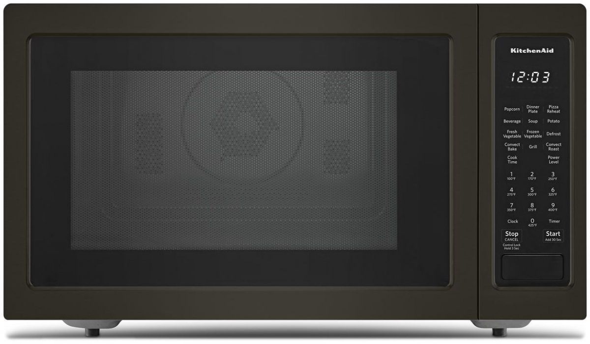 KitchenAid® 1.5 Cu. Ft. Black Stainless Steel with PrintShield™ Finish Countertop Convection Microwave