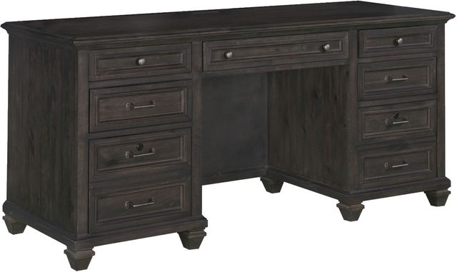 Magnussen Home® Sutton Place 2-Piece Weathered Charcoal Credenza and Hutch Set-2