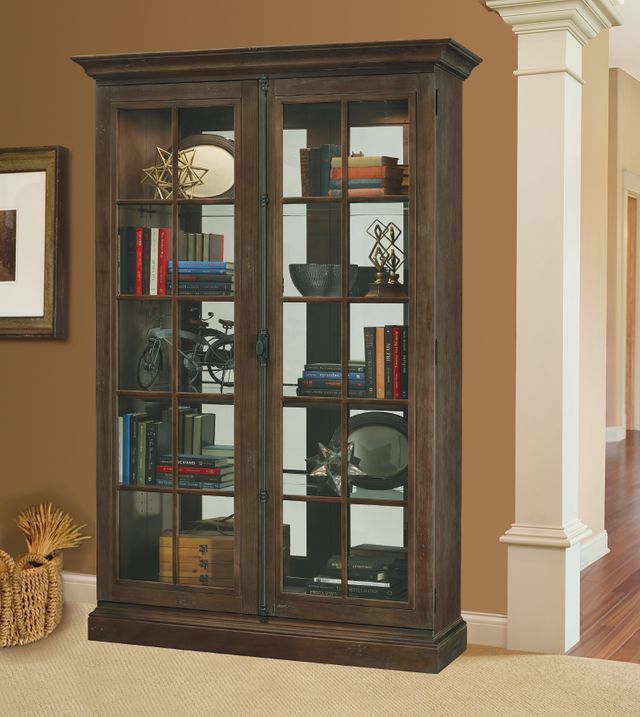 Howard Miller® Clawson III Aged Auburn Display Cabinet 4