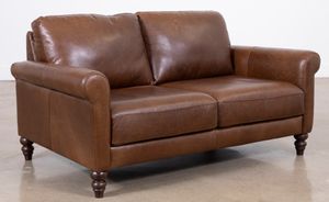 Soft Line 7474 Dallas Chestnut All Leather Loveseat