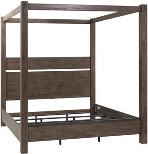 Liberty Sonoma Road Weather Beaten Bark Queen Canopy Bed