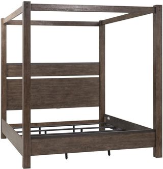 Liberty Furniture Sonoma Road Weather Beaten Bark Queen Canopy Bed