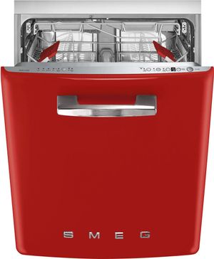 Smeg Retro-Style 24" Red Built In Dishwasher