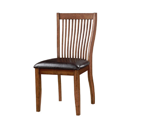 solid wood slat back dining chair