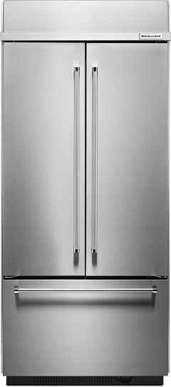 KitchenAid® 20.81 Cu. Ft. Stainless Steel Built In French Door Refrigerator-KBFN506ESS