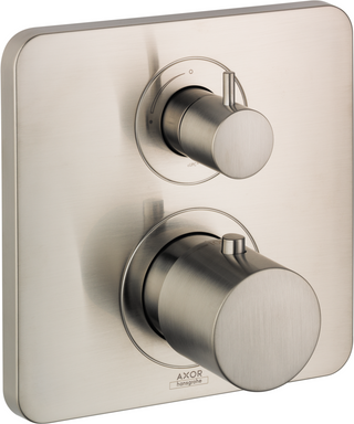 Axor Citterio Brushed Nickel M Thermostatic Trim with Volume Control