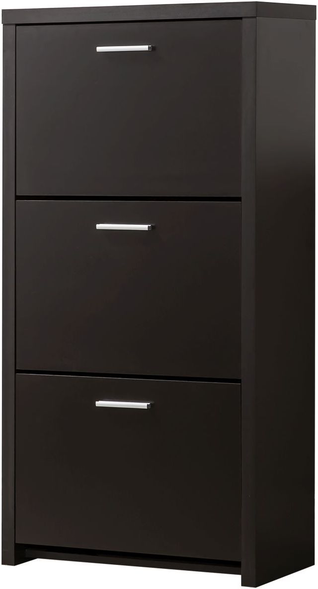 Coaster® Black 3-Drawer Shoe Cabinet-0