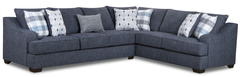 Lane Mauldin 2pc Belhaven Indigo Sectional with FREE Accent Chair