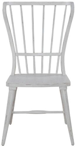 Liberty River Place Riverstone White Windsor Back Dining Side Chair