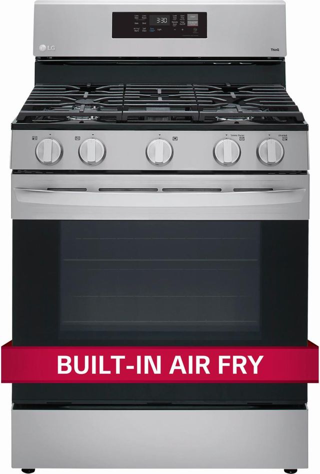 LG 30" Stainless Steel Free Standing Gas Convection Smart Range with Air Fry-0