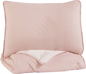 Signature Design by Ashley® Lexann Pink/White/Gray Twin Comforter Set