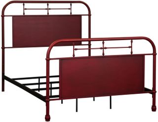 Liberty Vintage Red Youth Bedroom Full Metal Bed