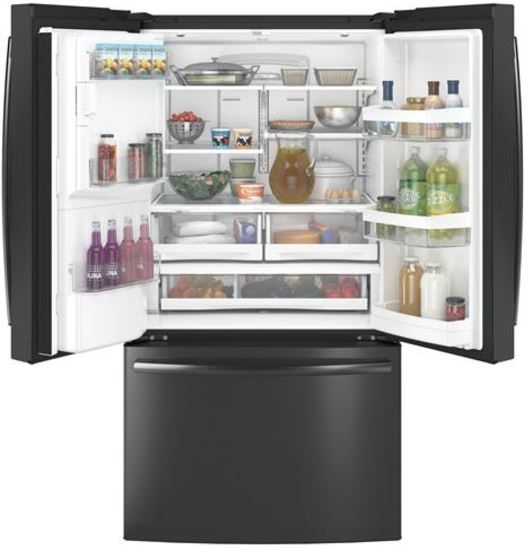 GE ® Adora Series 27.7 Cu. Ft. French Door Refrigerator-Black Stainless 3