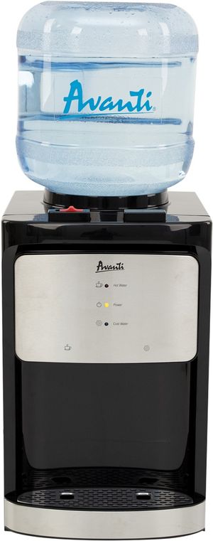 Avanti® 12" Black with Stainless Steel Thermoelectric Hot & Cold Counter Top Water Dispenser