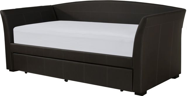 Hillsdale Furniture Montgomery Brown Faux Leather Complete Twin Daybed with Trundle