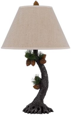 Cal® Lighting & Accessories Pinecone Evergreen Table Lamp
